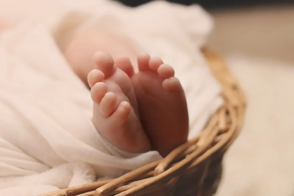 Newborn Baby Feet Basket 161534